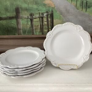 Simply Shabby Chic Chateau Salad Plates Rachel Ashwell set of 6 French County